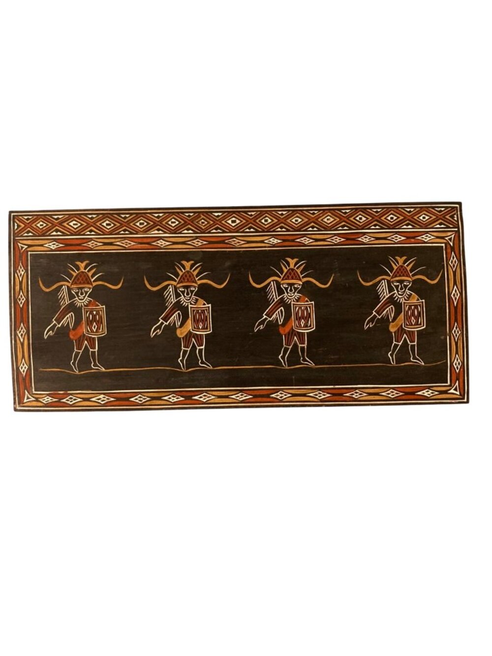 Tribal Warriors Painting On Board Wall Decor